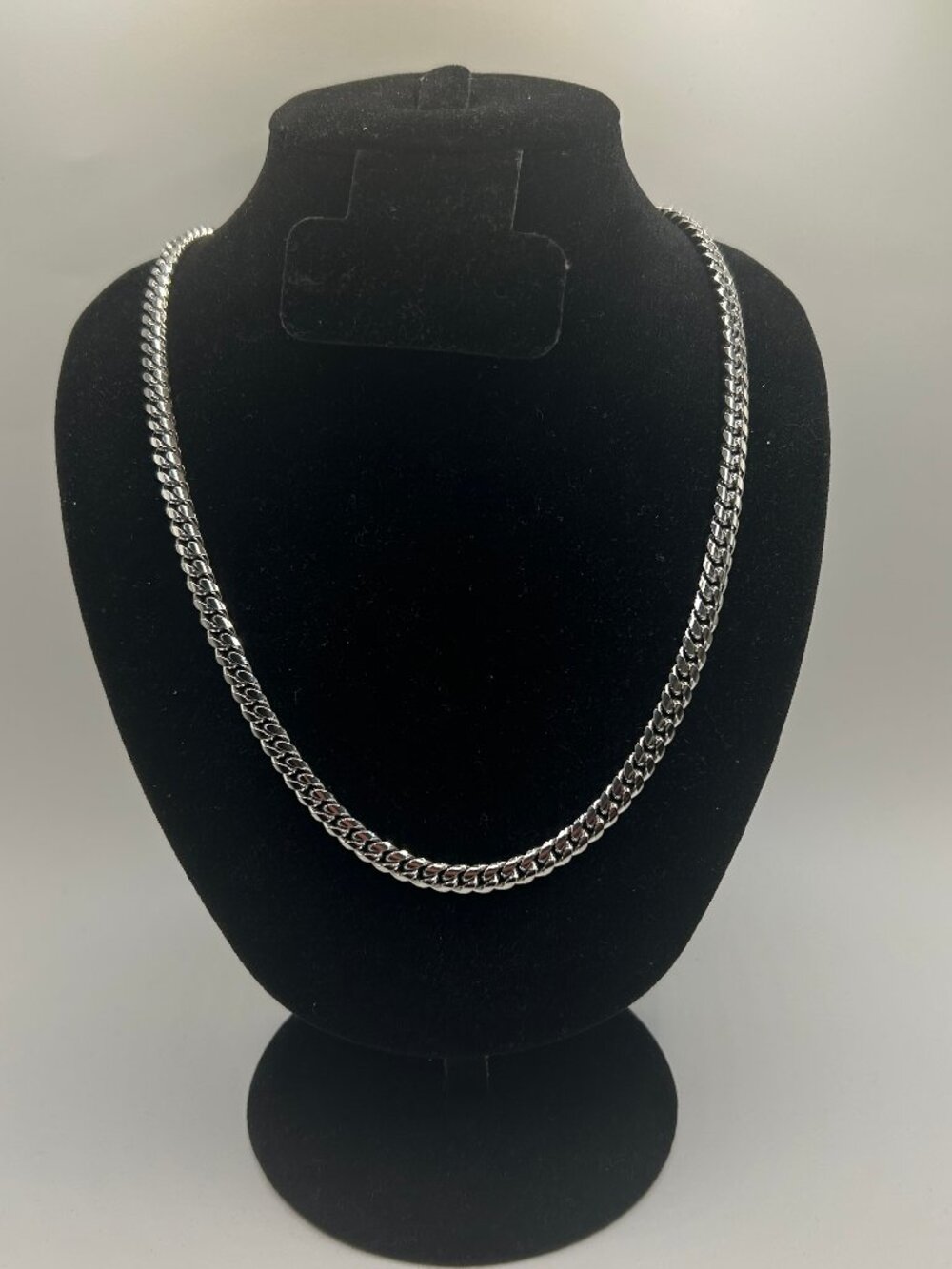 Cuban Chain Real Silver 6mm 24 Inch Stainless Steel Plated Durable Unisex